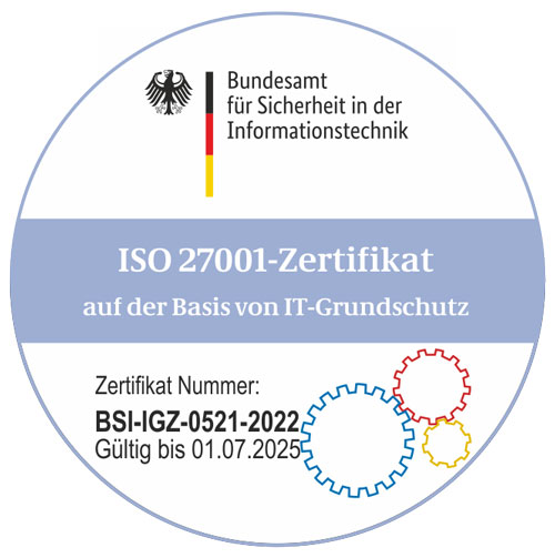 ISO 27001-Zertifikat