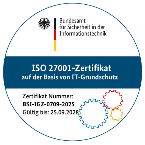 ISO 27001-Zertifikat